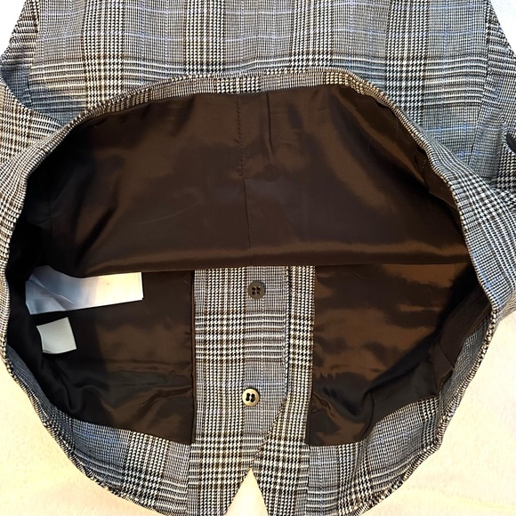 Madewell Italian Fabric Houndstooth Plaid Waisted Vest Women’s 4 NWT black white - Picture 6 of 8